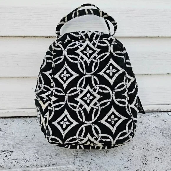 Vera Bradley Women Lunch Bag Black/White Floral Bag - Picture 8 of 14